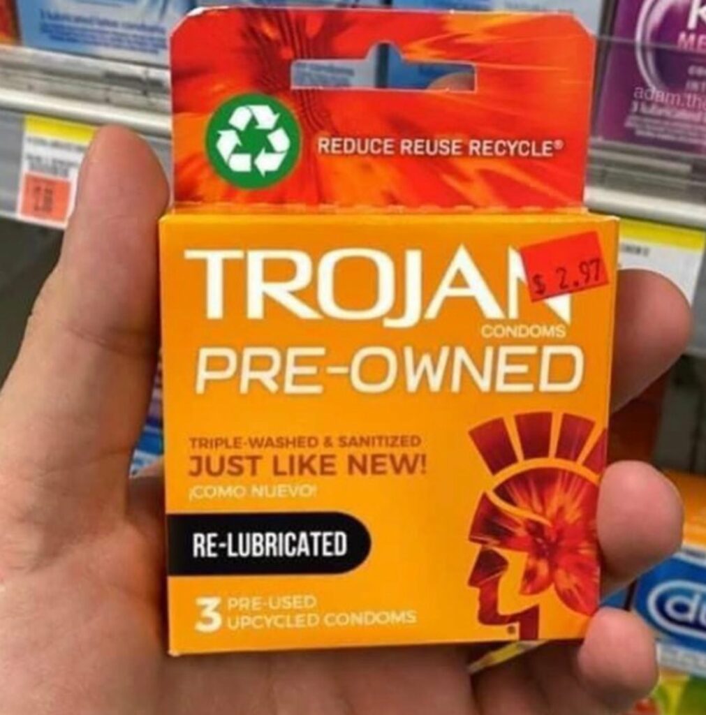 used recycled condoms